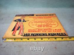 Rare Vintage Uncle Sam Gambling Game of Chance Amusement Advertising Wooden Sign
