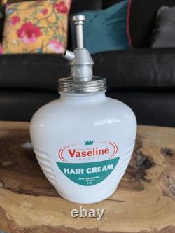 Rare Vintage Vaseline Barber Shop Hair Cream Dispenser
