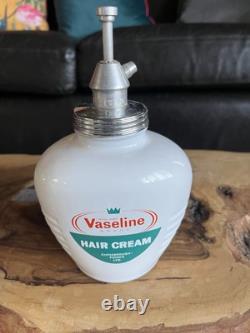 Rare Vintage Vaseline Barber Shop Hair Cream Dispenser