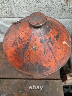 Rare Vintage Vigzol Oil Drum Automobilia Garage Barn Find Tractor Motor Can