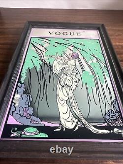 Rare Vintage Vogue, Art Deco, Advertising Mirror-Collecteble 33,5cm X 23,5cm