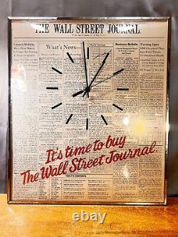 Rare Vintage Wall Street Journal Advertising Retailer Wall Clock