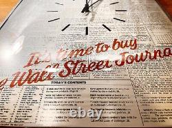 Rare Vintage Wall Street Journal Advertising Retailer Wall Clock