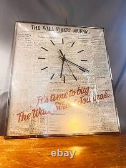 Rare Vintage Wall Street Journal Advertising Retailer Wall Clock