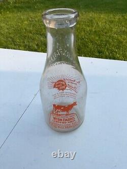 Rare Vintage Wern Farms Advertising Milk Bottle Waukesha, Wisconsin