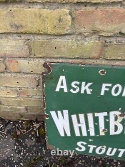 Rare Vintage Whitbread's Stout Enamel Sign