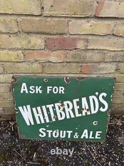 Rare Vintage Whitbread's Stout Enamel Sign