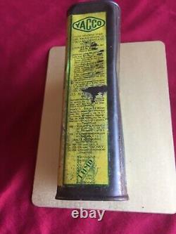 Rare Vintage Yacco Motor Oil Can With Horse Graphics