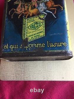 Rare Vintage Yacco Motor Oil Can With Horse Graphics