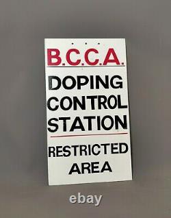 Rare Vintage enamel sign, anti doping, sporting, c1950s