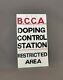 Rare Vintage enamel sign, anti doping, sporting, c1950s