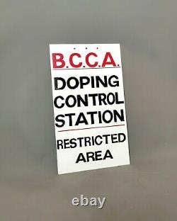 Rare Vintage enamel sign, anti doping, sporting, c1950s