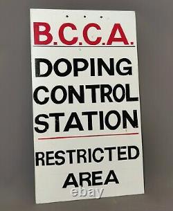 Rare Vintage enamel sign, anti doping, sporting, c1950s
