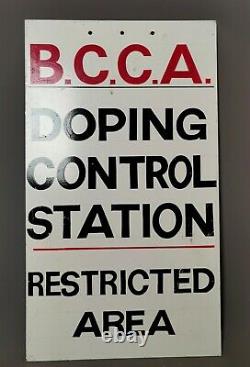 Rare Vintage enamel sign, anti doping, sporting, c1950s