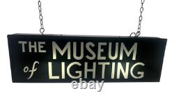 Rare Vintage illuminated sign Museum of Lighting Hanging