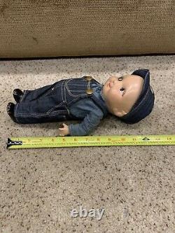 Rare Vintage original My Pal Buddy Doll Lee hat Overalls jeans denim