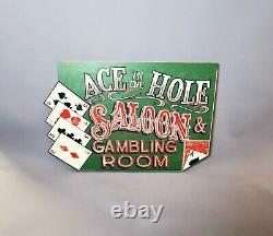 Rare Vintage pub gambling room sign, large wooden, games room