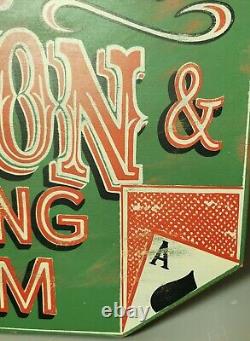 Rare Vintage pub gambling room sign, large wooden, games room