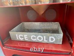 Rare Vintage retro Coke Cola bottle Fridge pantry ice box mid 50 60s cave Cooler