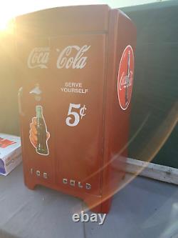 Rare Vintage retro Coke Cola bottle Fridge pantry ice box mid 50 60s cave Cooler