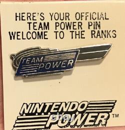 Rare Vtg 1988 Nintendo Power Employee Team Power Video Game Magazine Lapel Pin