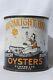 Rare Vtg Moonlight Bay Brand Fresh Raw Oysters Weems, VA 1 Pint Tin Can