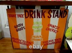 Rare Vtg Pillsbury Funny Face Drink Stand 1960's Complete 1st Version Instructs