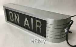 Rare Vtg Rca On Air Light Studio Warning Sign Radio Station Recording Aluminum