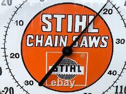Rare Vtg Stihl Chain Saws 12 Round Advertising Thermometer Jumbo Dial Ohio