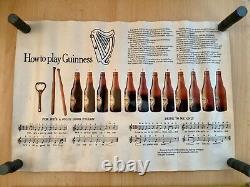 Rare collectible vintage Guinness'How to play Guinness' poster print