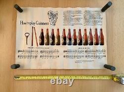 Rare collectible vintage Guinness'How to play Guinness' poster print