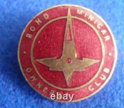 Rare vintage Bond Minicar Owners Club lapel buttonhole badge 50s 60s automobilia