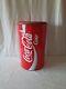 Rare vintage Coca Cola metal storage bin with lid 1994 Barrel toy Drum Seat Coke