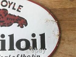 Rare vintage Enamel Gargoyle Mobiloil sign