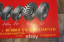 Rare vintage GB 1953 Good Year tyre Retail Price List 35 garage poster prop