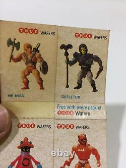 Rare vintage He-Man MOTU heman skeletor paper stickers advertise promo India