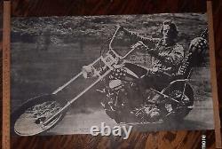 Rare vintage Large Easy Rider chopper movie Poster Peter Fonda 1969 Motorcycles
