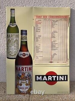Rare vintage Old Original 50s Martini Tin Sign Not Enamel