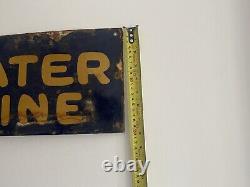 Rare vintage antique American Tide water gasoline garage enamel metal sign