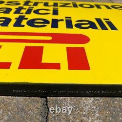 Rare vintage old genuine original PIRELLI 1960 pneumatici enamel sign service