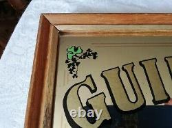 Rare vintage pub mirror Guinness Extra Stout brewed in Dublin harp man cave