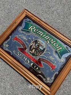 Remington Arms Co. Rare Vintage Dealer Sign Advertising Mirror USA