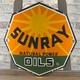 SUNRAY Enamel Sign ø 16.1 (41cm) Rare Nice Retro Oil Vintage Antique Store Sign