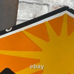 SUNRAY Enamel Sign ø 16.1 (41cm) Rare Nice Retro Oil Vintage Antique Store Sign