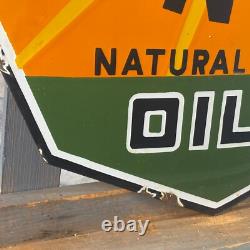 SUNRAY Enamel Sign ø 16.1 (41cm) Rare Nice Retro Oil Vintage Antique Store Sign
