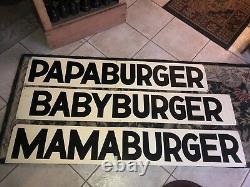 SUPER RARE Vintage Set Of 40s/50s A&W Masonite Menu Board Advertising Signs