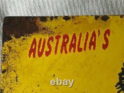 Small Vintage Rare Australian Enamel GUMLYPA Koala Bear Chewing Gum Sign