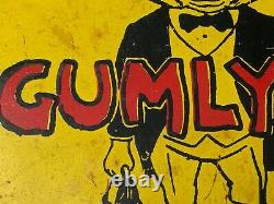 Small Vintage Rare Australian Enamel GUMLYPA Koala Bear Chewing Gum Sign