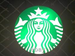 Starbucks Coffee Lighted Lollipop Sign 24 2 Sided Rare Vintage Siren Mermaid