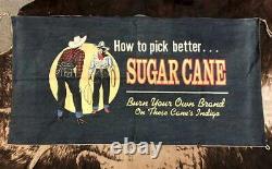 Sugar Cane Vintage Denim Banner Advertisement Rare from Japan Free Shipping
